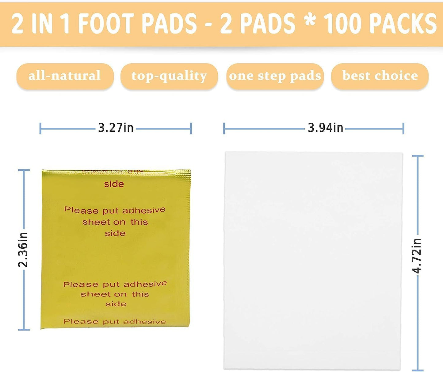 100PCS Natural Ginger Detox Foot Pads and Body Care