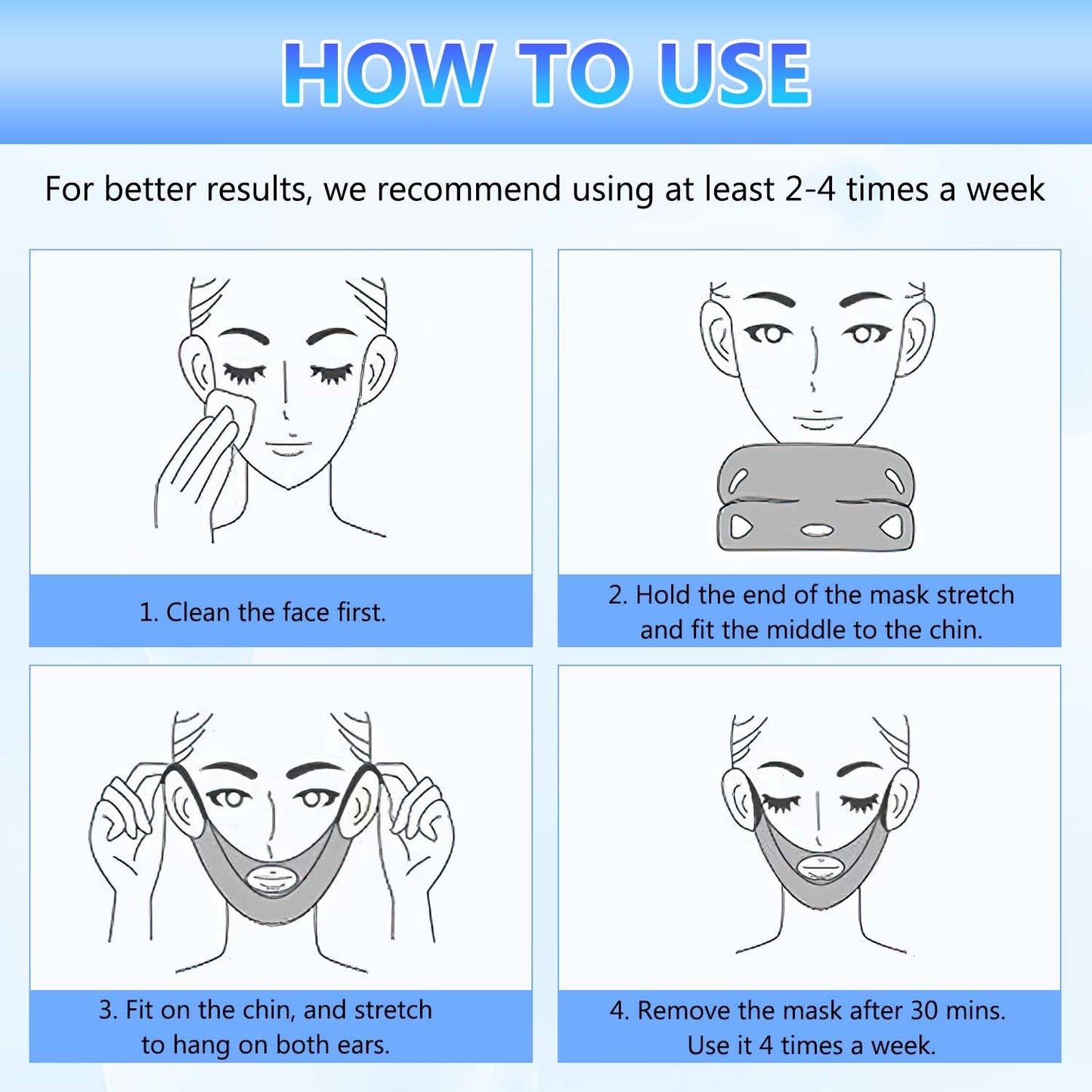 5PCS V Shape Face Lift Mask for All Skin Types